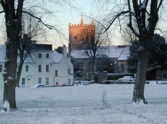 The Greencroft and Salisbury Arts Centre in the snow in December 2000 | Photo by John Palmer