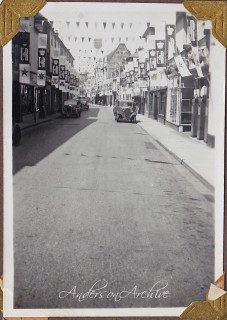 Winchester Street decorated for celebrations | photo from Anderson Archive 