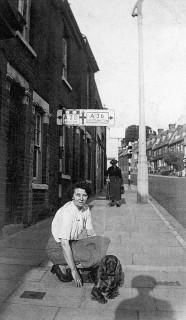 Patricia Humby outside 69 Milford Street, now the site of the bridge.