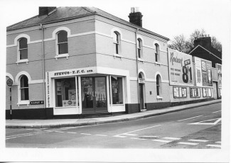 The corner of Rampart Road and Southampton Road in1966.  | With kind permission of Salisbury and South Wiltshire Museum © Salisbury Museum