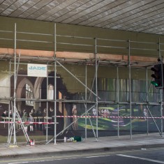 The Jubilee Mural scenes in St. Edmund's Church and the gardens are taking shape | John Palmer