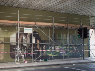 The Jubilee Mural scenes in St. Edmund's Church and the gardens are taking shape | John Palmer