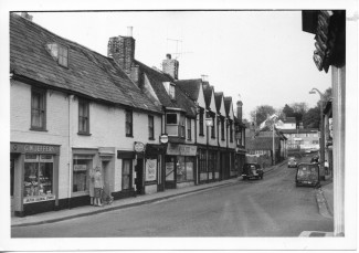 Winchester Street's shops and the Anchor and Hope pub in 1966 | With kind permission of The Salisbury Museum © Salisbury Museum