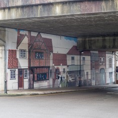 The original Milford Street Bridge mural, looking towards town from outside the Ring Road | John Palmer