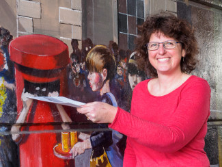 Lisa Parrott, the girl in the pillar box in the Jubilee Mural, posts a letter to her younger self | John Palmer