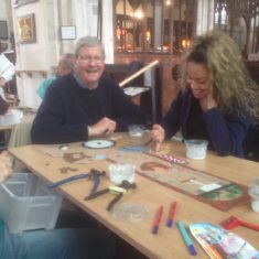 Day 2 of making the Greencroft Street Mosaic, 30th September 2017