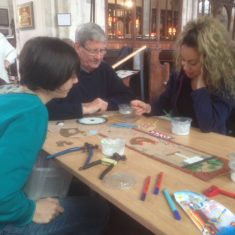 Day 2 of making the Greencroft Street Mosaic, 30th September 2017