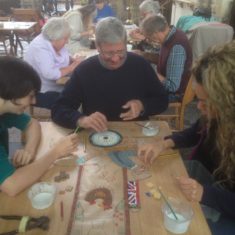 Day 2 of making the Greencroft Street Mosaic, 30th September 2017