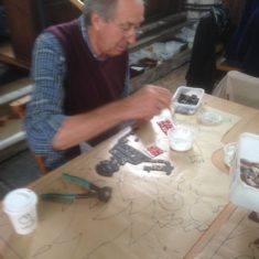 Day 2 of making the Greencroft Street Mosaic, 30th September 2017
