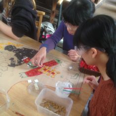 Day 2 of making the Greencroft Street Mosaic, 30th September 2017