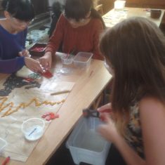 Day 2 of making the Greencroft Street Mosaic, 30th September 2017