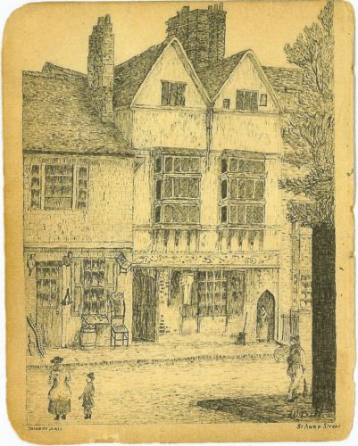 Joiners Hall sketch circa pre 1920 - a submission from James Johnstone | James Johnstone