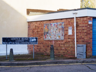 The mosaic in place on the Greencroft Street garages | John Palmer