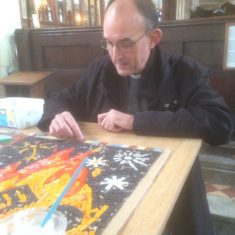 Kelvin, Rector of St Thomas's adds a helping hand on our drop in day.